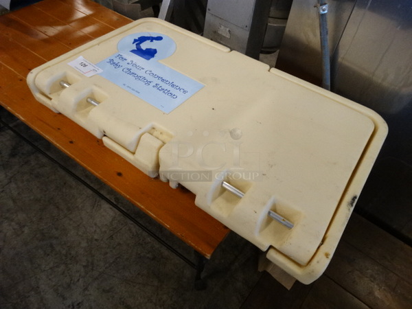 White Poly Wall Mount Diaper Changing Station. 35x20x4 - Image 5 of 6