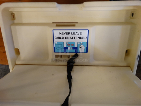 White Poly Wall Mount Diaper Changing Station. 35x20x4 - Image 6 of 6