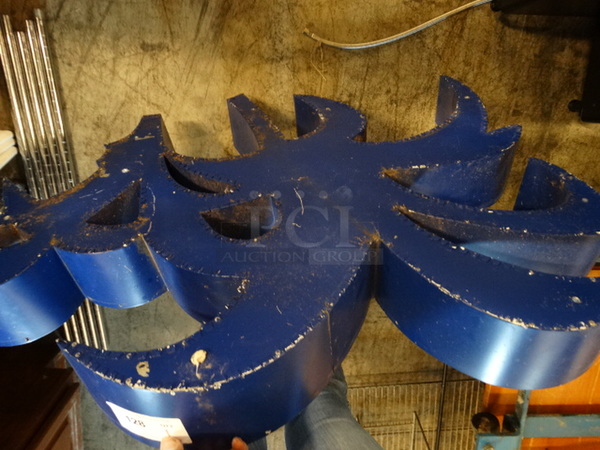 Blue and White Metal Sign Frame. 41x5x31 - Image 4 of 4