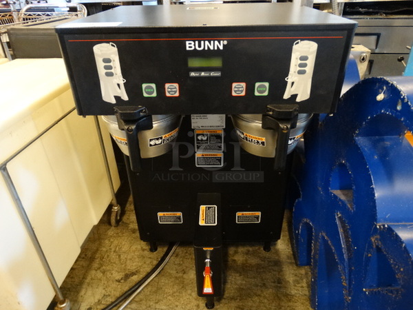 WOW! 2013 Bunn Model DUAL TF DBC Stainless Steel Commercial Countertop Dual Coffee Machine w/ Hot Water Dispenser and 2 Metal Brew Baskets. 22x22x36 - Image 2 of 7