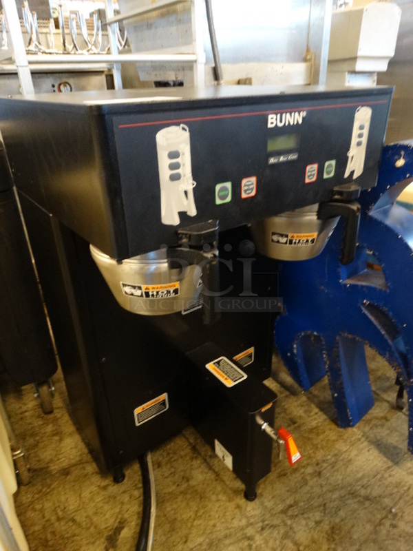 WOW! 2013 Bunn Model DUAL TF DBC Stainless Steel Commercial Countertop Dual Coffee Machine w/ Hot Water Dispenser and 2 Metal Brew Baskets. 22x22x36 - Image 4 of 7