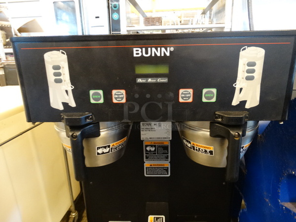 WOW! 2013 Bunn Model DUAL TF DBC Stainless Steel Commercial Countertop Dual Coffee Machine w/ Hot Water Dispenser and 2 Metal Brew Baskets. 22x22x36 - Image 6 of 7