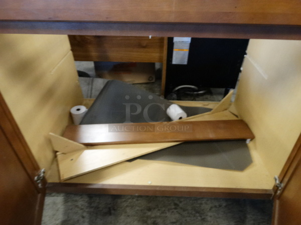 Wood Pattern Cabinet Frame w/ 2 Doors. 37x25x35 - Image 4 of 4
