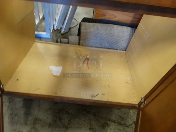 Wood Pattern Cabinet Frame w/ 2 Doors. 37x25x35 - Image 4 of 5