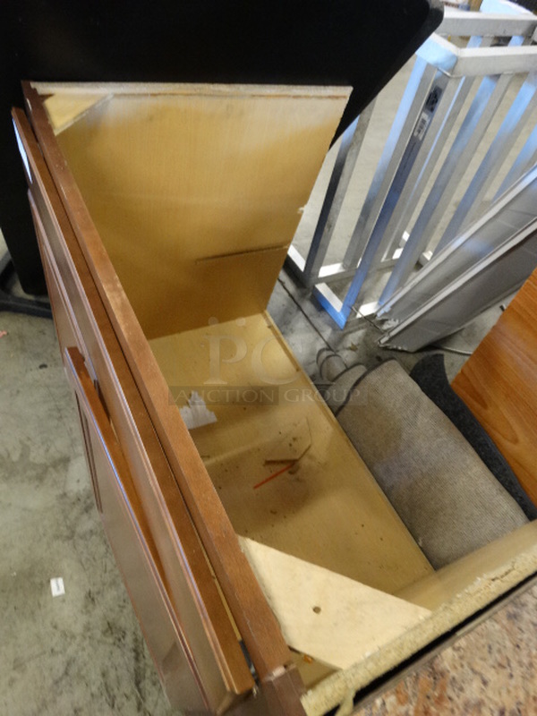 Wood Pattern Cabinet Frame w/ 2 Doors. 37x25x35 - Image 5 of 5