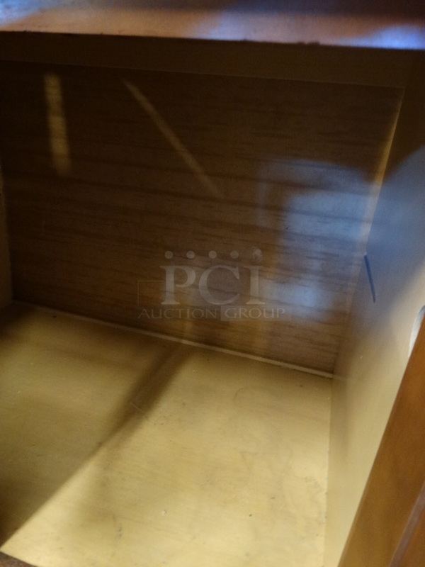 Wood Pattern Cabinet w/ 2 Doors and Countertop. 36x26x37 - Image 6 of 7