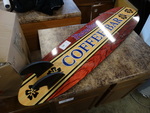 Surfboard Shaped Sign. 60x7x15