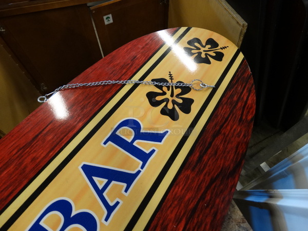 Surfboard Shaped Sign. 60x7x15 - Image 4 of 5