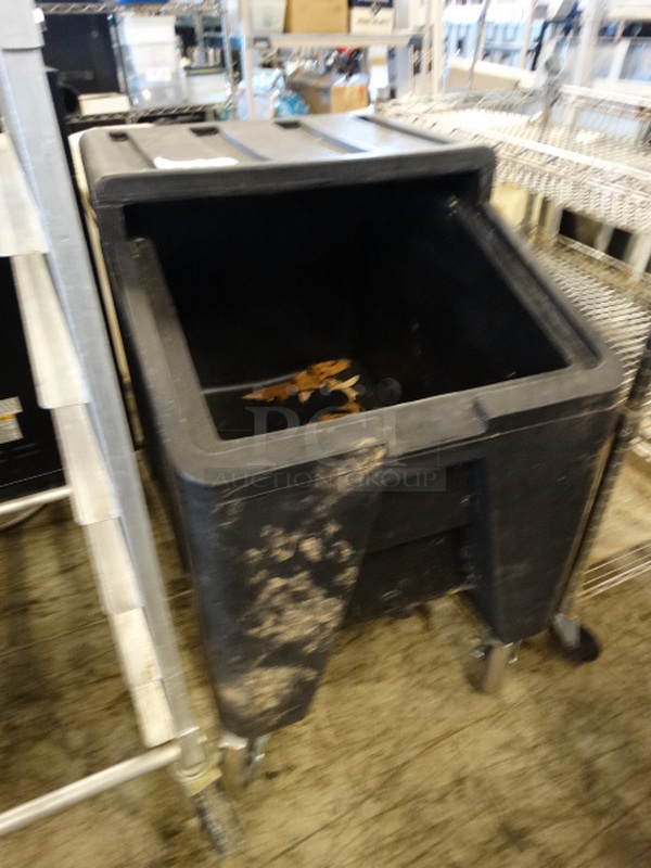 Black Poly Insulated Beverage Container on Commercial Casters. No Lid. 22x30x32 - Image 3 of 6