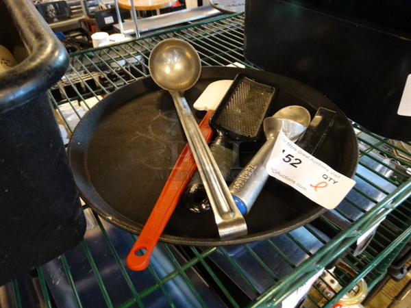 All One Money! Lot of Various Utensils on Serving Tray! - Image 2 of 3