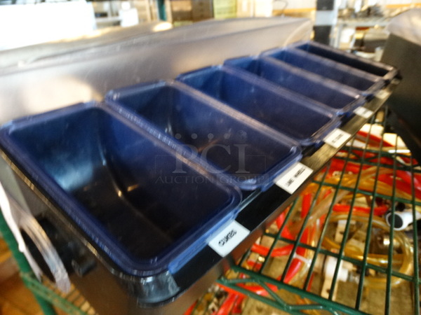 San Jamar Poly Bar Topping Rail w/ Lid and Drop Ins. 18x6x7 - Image 3 of 4