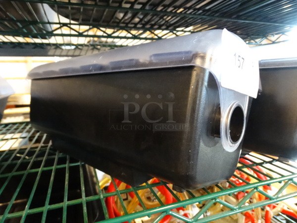 San Jamar Poly Bar Topping Rail w/ Lid and Drop Ins. 18x6x7 - Image 4 of 4