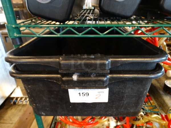 2 Black Poly Bus Bins. 21.5x15.5x7. 2 Times Your Bid! - Image 1 of 3