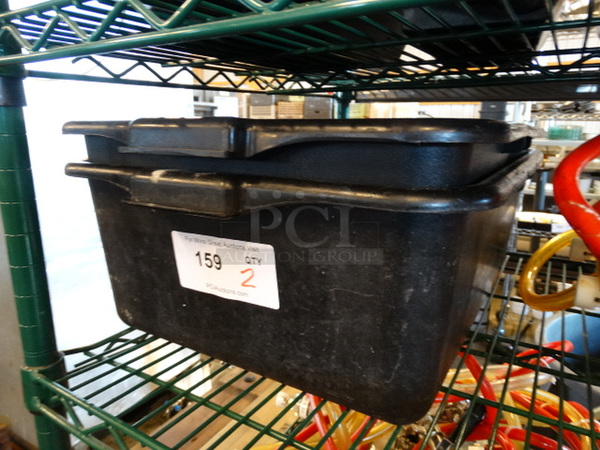 2 Black Poly Bus Bins. 21.5x15.5x7. 2 Times Your Bid! - Image 3 of 3