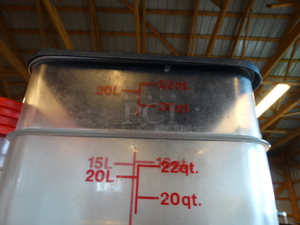 2 Poly Clear Containers w/ 1 Lid. 11.5x11.5x16. 2 Times Your Bid! - Image 3 of 3