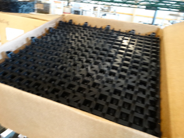 All One Money! Lot of 2 Boxes of Black Bar Mat Pieces! 12x12 - Image 2 of 5
