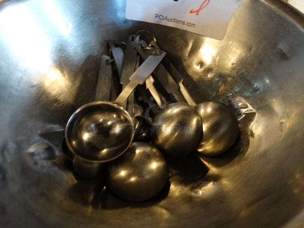 All One Money! Lot of Metal Teaspoons in Metal Bowl! - Image 3 of 4