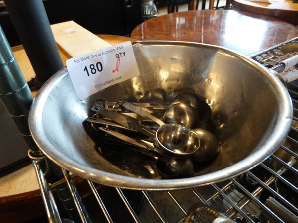 All One Money! Lot of Metal Teaspoons in Metal Bowl! - Image 4 of 4