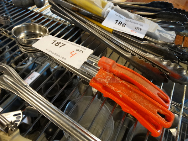 4 Metal Straining Spoodles. 12". 4 Times Your Bid! - Image 1 of 3