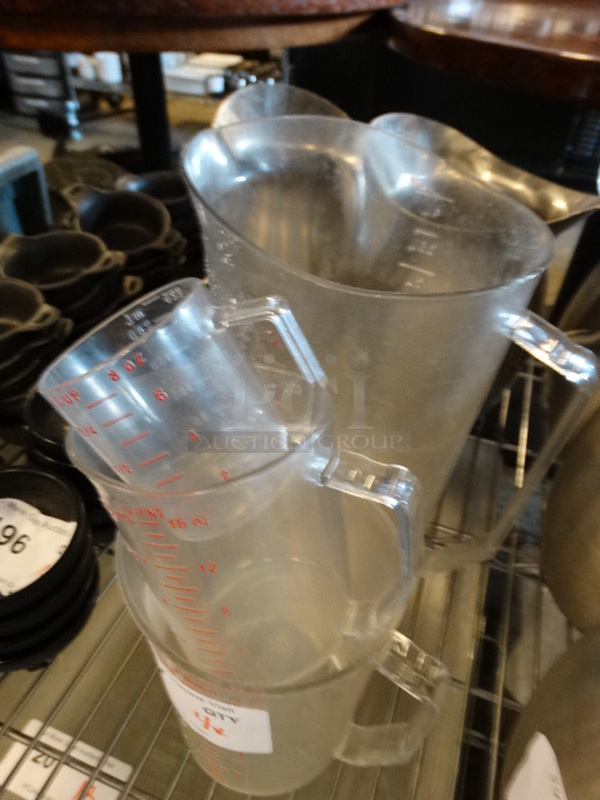 4 Various Poly Clear Pitchers. Includes 9.5x7x10.5. 4 Times Your Bid! - Image 3 of 3