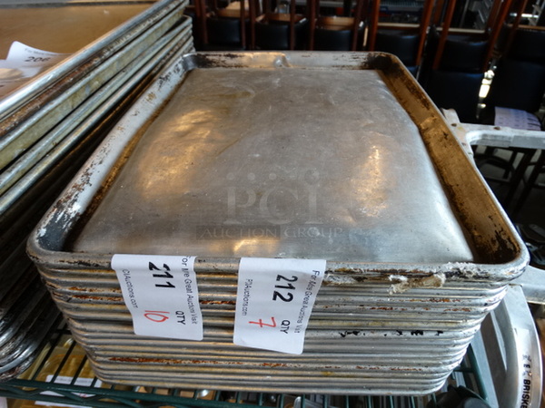 7 Metal Half Size Baking Pans. 13x18x1. 7 Times Your Bid!