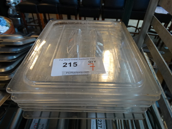 7 Poly Clear 1/2 Size Drop In Bin Lids. 7 Times Your Bid! - Image 1 of 3