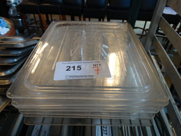 7 Poly Clear 1/2 Size Drop In Bin Lids. 7 Times Your Bid!