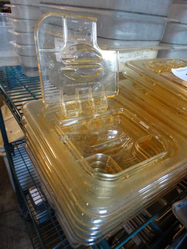 13 Amber Colored 1/6 Size Drop In Bin Lids. 13 Times Your Bid! - Image 3 of 3