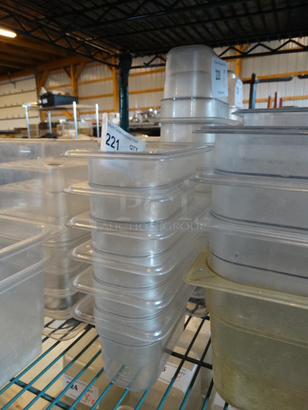 10 Poly Clear 1/9 Size Drop In Bins. 1/9x4. 10 Times Your Bid! - Image 4 of 4