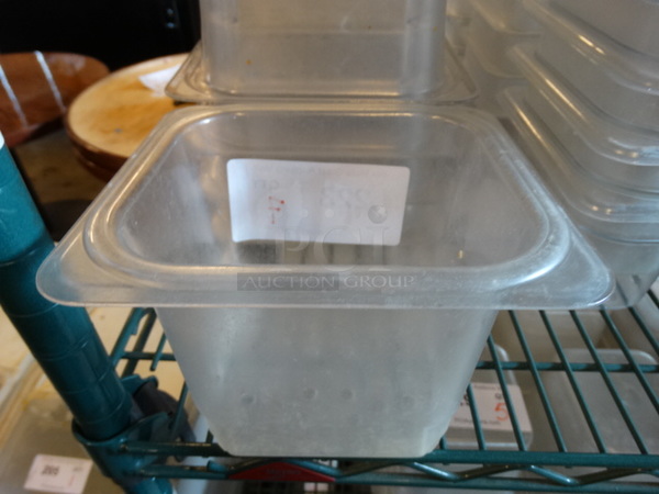 7 Poly Clear 1/6 Size Drop In Bins w/ Perforated Bottoms. 1/6x6. 7 Times Your Bid! - Image 2 of 4