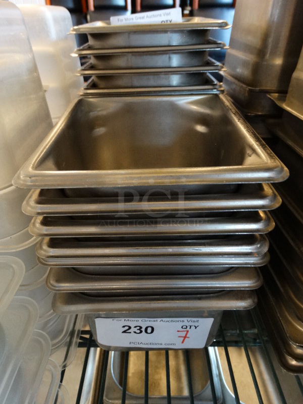 10 Stainless Steel 1/6 Size Drop In Bins. 1/6x4. 10 Times Your Bid!