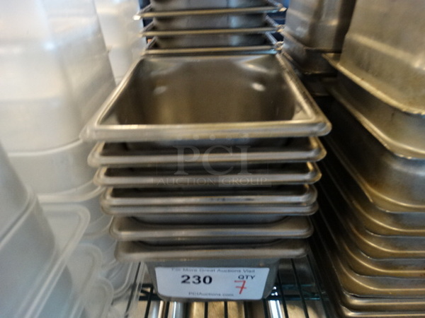10 Stainless Steel 1/6 Size Drop In Bins. 1/6x4. 10 Times Your Bid! - Image 2 of 3