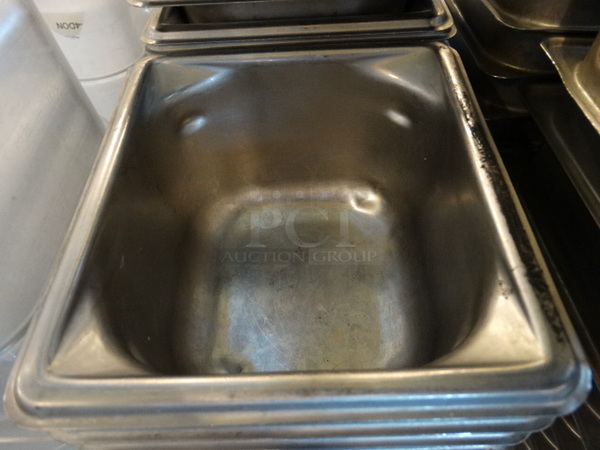 10 Stainless Steel 1/6 Size Drop In Bins. 1/6x4. 10 Times Your Bid! - Image 3 of 3