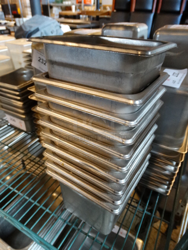 10 Stainless Steel 1/6 Size Drop In Bins. 1/6x6. 10 Times Your Bid! - Image 2 of 3