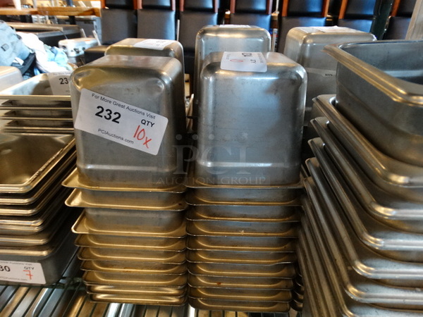 10 Stainless Steel 1/6 Size Drop In Bins. 1/6x6. 10 Times Your Bid! - Image 3 of 3
