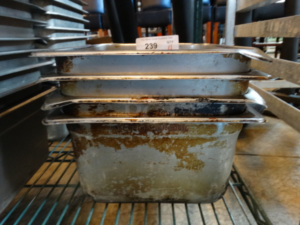 4 Stainless Steel 1/2 Size Drop In Bins. 1/2x6. 4 Times Your Bid! - Image 3 of 3