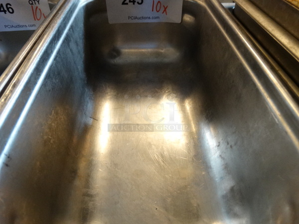 10 Stainless Steel 1/3 Size Drop In Bins. 1/3x4. 10 Times Your Bid! - Image 3 of 3