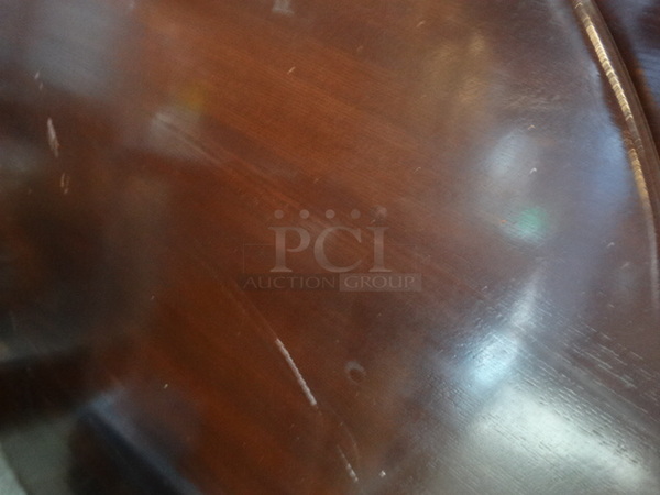 Butcher Block Wooden Pattern Round Tabletop. 47x47x1.5 - Image 3 of 3
