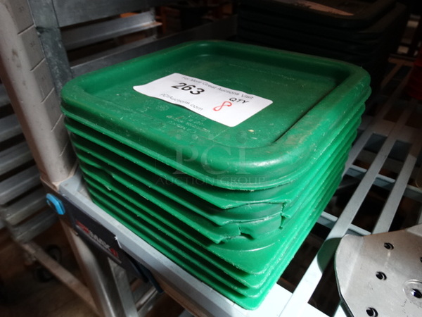 8 Green Poly Lids. 7x7x0.5. 8 Times Your Bid! - Image 2 of 2