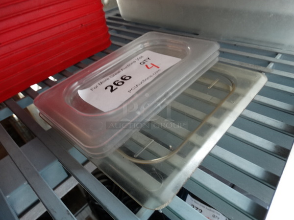 4 Poly Clear Drop In Bin Lids; 3: 1/9 Size and 1: 1/6 Size. 4 Times Your Bid! - Image 2 of 2