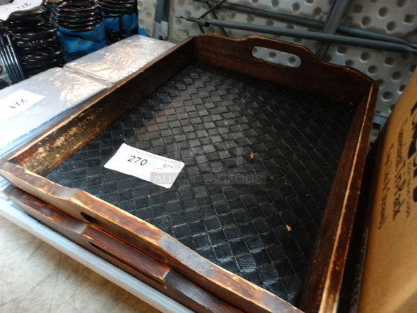 2 Wood Pattern Trays. 19x16x3. 2 Times Your Bid! - Image 3 of 3