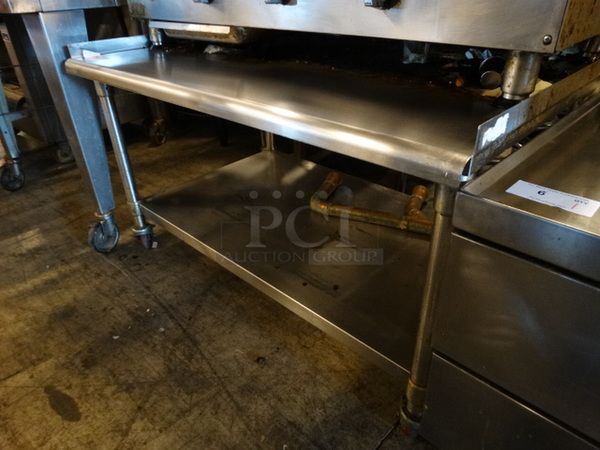 Stainless Steel Commercial Table w/ Stainless Steel Undershelf on Commercial Casters. 48x31x29 - Image 3 of 4