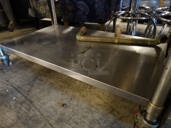 Stainless Steel Commercial Table w/ Stainless Steel Undershelf on Commercial Casters. 48x31x29 - Image 4 of 4