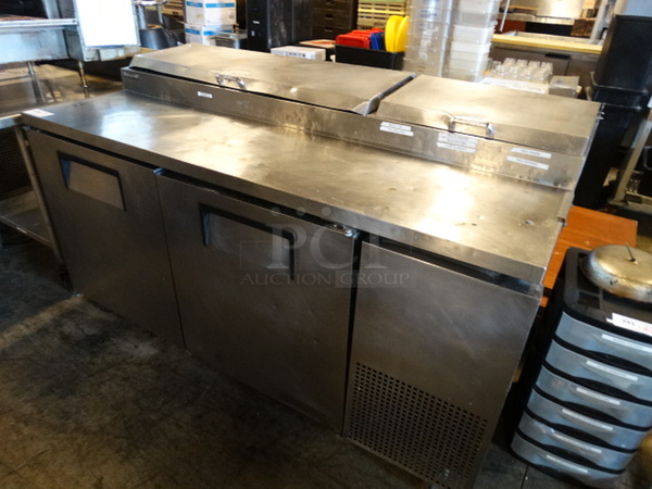 NICE! 2006 True Model TPP-67 Stainless Steel Commercial Pizza Prep Table on Commercial Casters. 115 Volts, 1 Phase. 67x32x42. Tested and Working! - Image 2 of 8