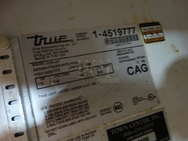 NICE! 2006 True Model TPP-67 Stainless Steel Commercial Pizza Prep Table on Commercial Casters. 115 Volts, 1 Phase. 67x32x42. Tested and Working! - Image 8 of 8