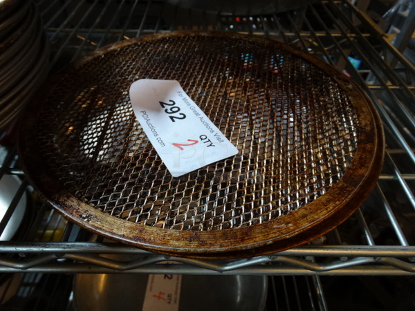 2 Metal Mesh Round Pans. 11x11. 2 Times Your Bid! - Image 1 of 2