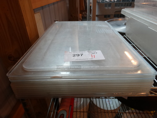 11 Poly Clear Full Size Drop In Bin Lids. 11 Times Your Bid!