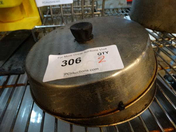 2 Metal Dome Lids. 9.5x9.5x3. 2 Times Your Bid! - Image 1 of 3