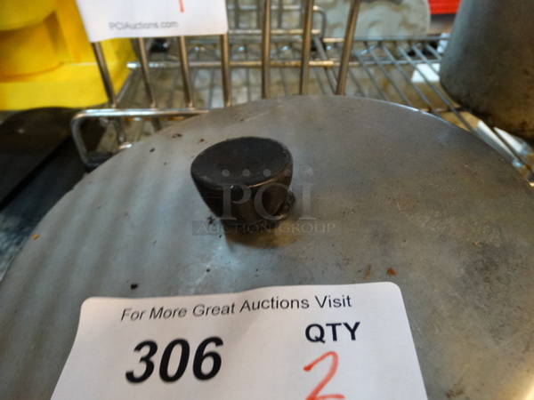 2 Metal Dome Lids. 9.5x9.5x3. 2 Times Your Bid! - Image 2 of 3