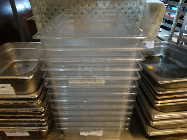 13 Poly Clear Full Size Drop In Bins. 1/1x4. 13 Times Your Bid! - Image 1 of 3